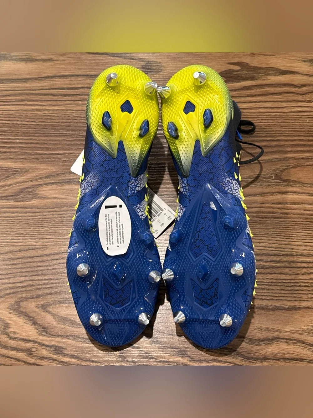 Men’s Size 11.5 Adidas Predator Freak.1 SG Soccer Cleats FY0747 Blue/Black NEW